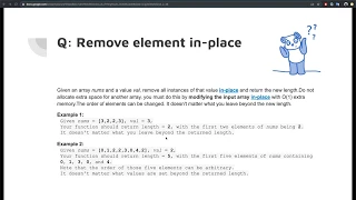Ace Algorithms and Programming Interviews in Swift Remove Element inPlace