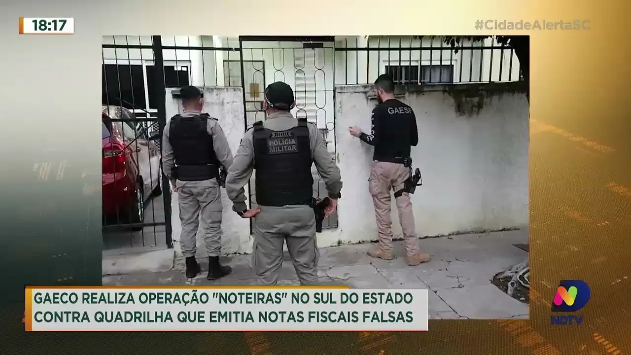 Gaeco realiza operação contra quadrilha que emitia notas fiscais falsas