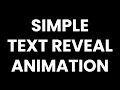 Pure CSS Text Reveal Effect CSS Animation
