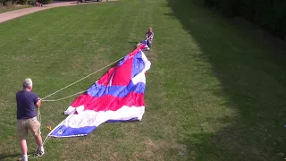 Very Nearly About Sailing August 2022 – measuring the spare sail and sanding the keel join