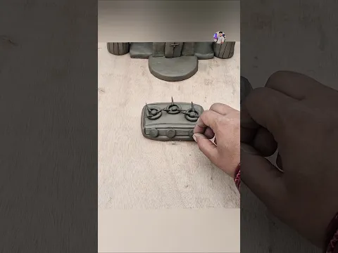 how to make miniature clay kitchen set bartan/handmade kitchen set/viral kitchen set video #shorts