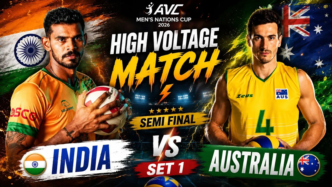 🔥 High Voltage Match 🥶 INDIA 🆚 AUSTRALIA 💥Semi Final | AVC Men's Nations Cup 2026 | Set 1 Highlights