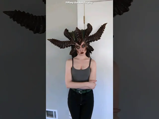 Making Lilith's Horns- Part 3 #cosplay #diablo #costume