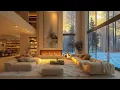 Download Lagu Winter Jazz Music In A Cozy Living Room - Soft Jazz Background Music With Relaxing Fireplace Sounds