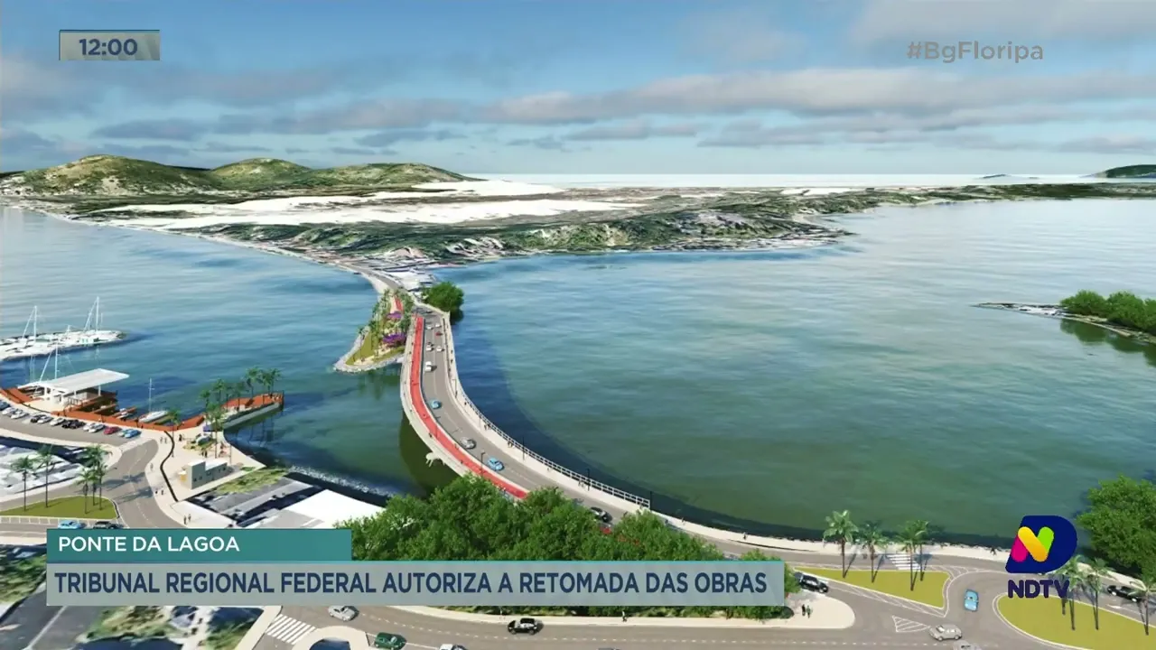 TRF autoriza a retomada das obras na ponte da lagoa da conceição, em Florianópolis