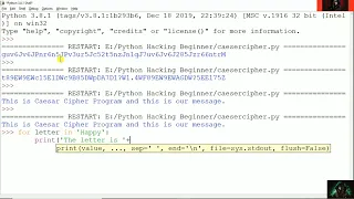 encryption and deception of message in python of Ethical Hacking Full Ethical Hacking course