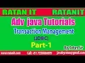 Adv Java tutorials JDBC Transaction Management Part-1 By Ratan Sir