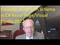 Validate JSON with a Schema in a C Razor Page in Visual Studio 2022