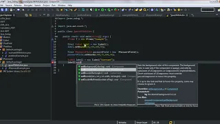 5 JPasswordField and with Actionlistener Example Java Swing Tutorial without voice