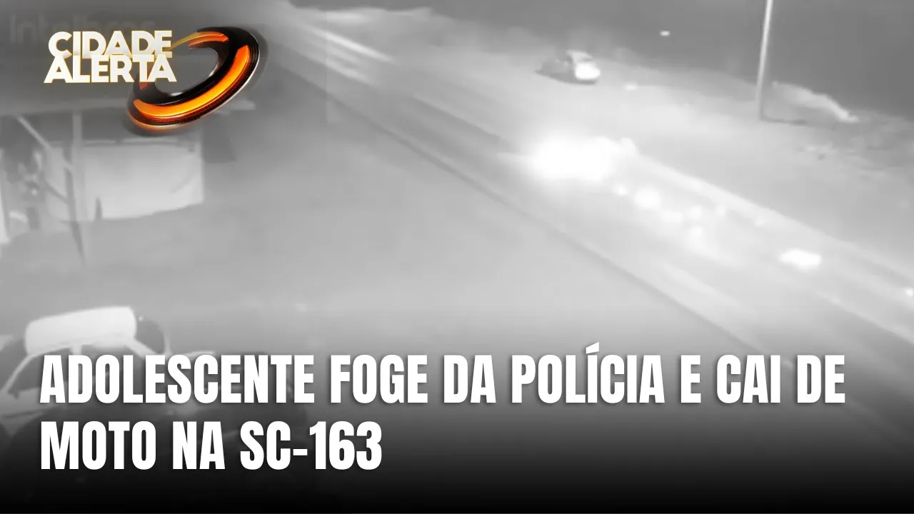 Adolescente de 17 anos é flagrado pilotando moto e foge da polícia na SC-163