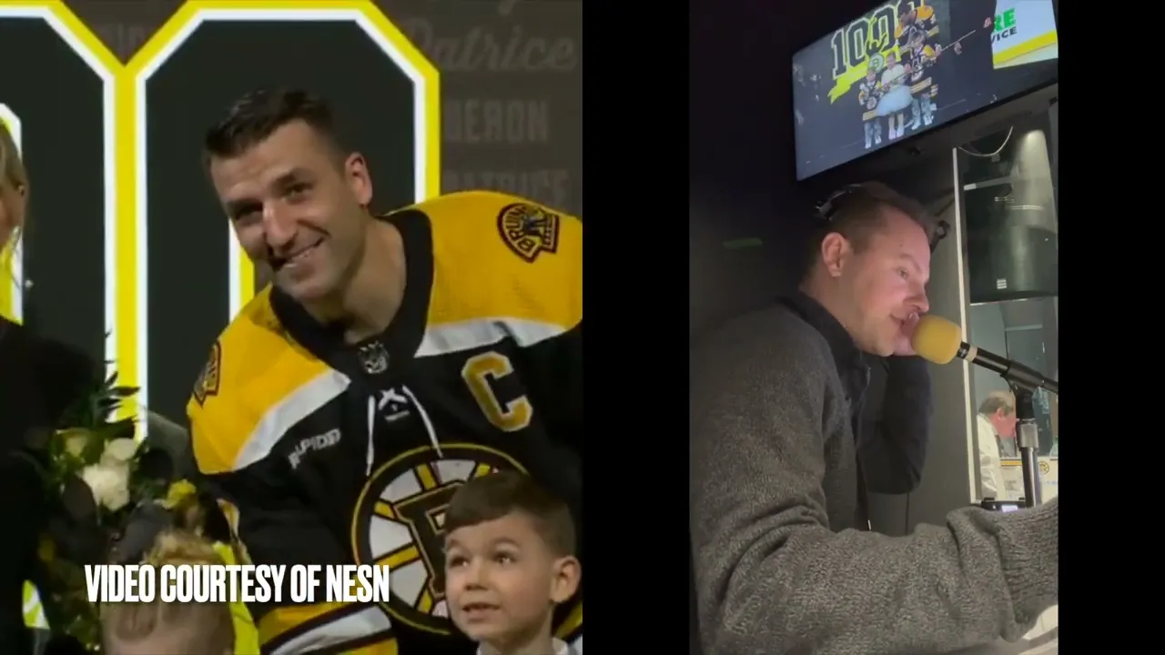 Jake Zimmer - Boston Bruins PA Announcer - Patrice Bergeron's 1,000th Point Ceremony