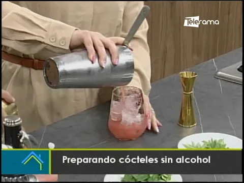 Preparación cócteles sin alcohol