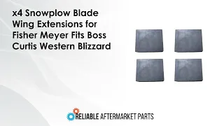 4 Snowplow Blade Wing Extensions Fisher Meyer Fits Boss Curtis Western Blizzar