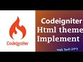Codeigniter Framework Html Templating