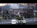 Tanker truck overturns explodes on Route 17