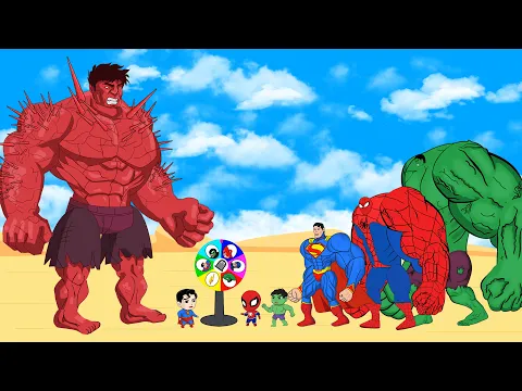 Download MP3 Rescue SUPERHERO HULK Family \u0026 SPIDER-MAN, SUPER MAN vs RED HULK MONSTER : Who Is The King?
