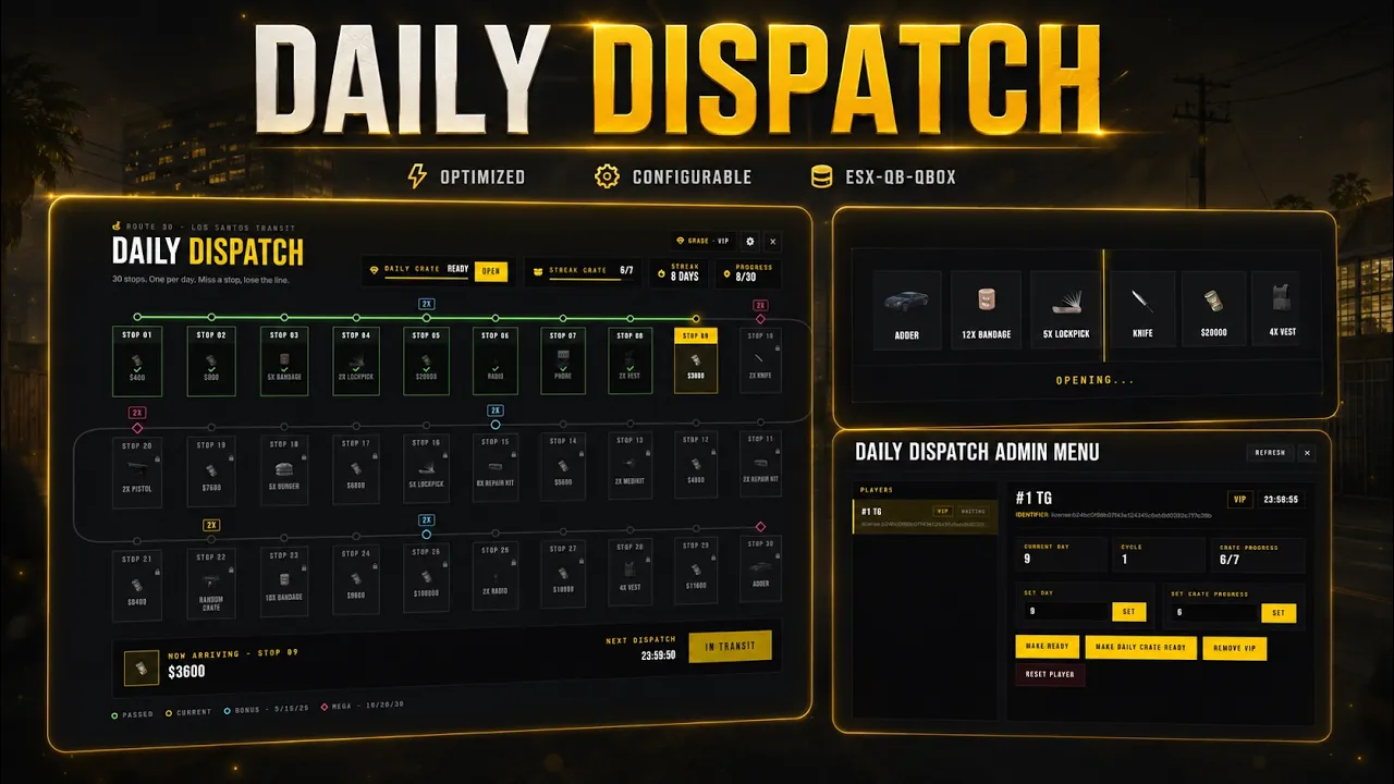 Daily Dispatch [ESX-QB-QBox]
