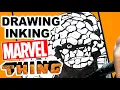 Comic Book Artist Walden Wong Art Drawing Inking Marvel Comics THE THING