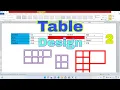 Microsoft Word Table design option computer Class Data entry part 1 scccad