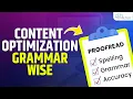 Content Optimization by Grammatically Best Tips on Writing for SEO