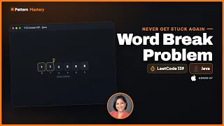 Word Break Problem - LeetCode 139 1-D Linear DP Java