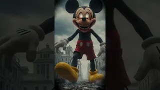 Horror Disney Mickey Mouse Minnie Mouse Donald Duck Goofy Pluto Cursed Transformation