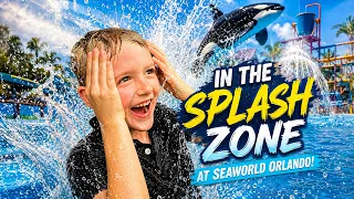 We Got SOAKED at SeaWorld In The Splash Zone! and It Was Worth It! 🌊🐬