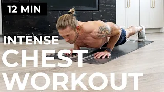 Download INTENSE CHEST WORKOUT AT HOME | 12 MIN PUSH UP WORKOUT | 30 DAY PUSH UP CHALLENGE MP3