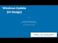 ASMR Programming - Cloning Windows Update UI using HTML CSS and JavaScript
