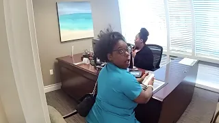 Cop Surprises Woman During Her Bank Scam