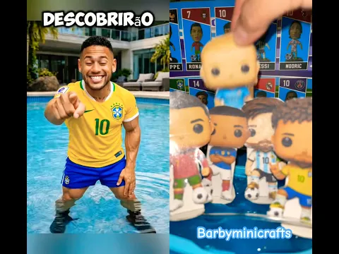🏊Neymar sabotea la piscina de Ronaldo 😱 #craft #viral #barbie #hechoamano #trending #futbol