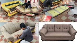 how to, old sofa to new sofa, sofa repair, sofa repair diy, sofa making process, sofa design