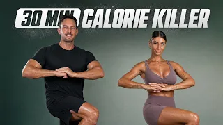 30 Min Calorie Killer HIIT Workout - Full Body Fat Burning Cardio at Home (No Equipment)