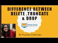 Difference between Delete Truncate and Drop by Priyanka Chatterjee