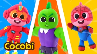 Quem é o seu HERÓI favorito? 🦸‍♂️ Desafio dos Super-Heróis! ✨ | Canções Infantis | Cocobi