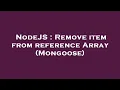 NodeJS Remove item from reference Array Mongoose