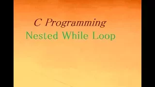 nested while loop in c