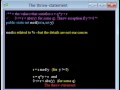 Exceptions 7 The throw-statement