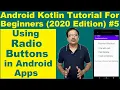 How to use Radio Buttons and Radio Groups in Android Studio Android Kotlin Tutorial