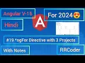 ngFor Directive with 3 Projects RRCoder ravi