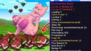 Pokemon Minecraft, But Pokemon Drop OP Custom Enchants!