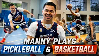 Manny Pacquiao Playing Pickleball and Basketball