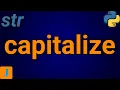 Python String Capitalize