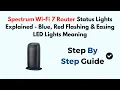 Spectrum Wi-Fi 7 Router Status Lights Explained - Blue Red Flashing Easing LED Lights Meaning