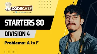 CodeChef Starters 80 Division 4 Problems A-F - JAVA