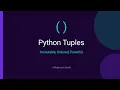 Python Tuples and One Example