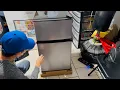 Unboxing review of 2 door Mini fridge with Freezer MainStays