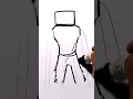 stickman to TITAN TV man upgrade speed drawing #shorts