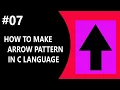 How to print arrow pattern in c language pattern program
