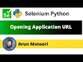 Opening Application URL in browser Selenium Python